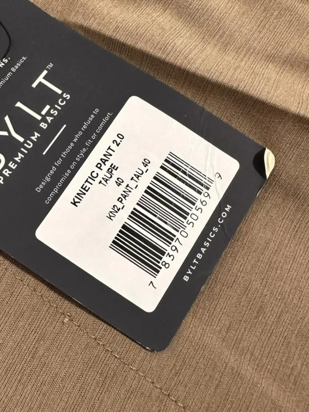 BYLT Kinetic Pant‎ 2.0 Taupe Size 40